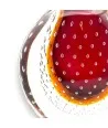 VIRGINIA - Vase aus Muranoglas | BERNSTEIN ROT Vase aus getauchtem Glas