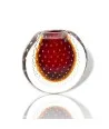 VIRGINIA - Vase aus Muranoglas | BERNSTEIN ROT Vase aus getauchtem Glas