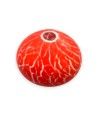 VULKA - Jarrón artístico satinado ROJO CORAL en cristal de Murano