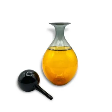 FIONA – Fläschchen aus orangefarbenem Muranoglas mit großer Kappe