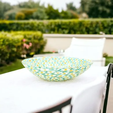 TRIFOGLIO | Taça de vidro com Murrine Margherita | Murano-Store