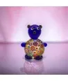 YOGHI - Teddybär aus Muranoglas mit farbigem Murrine