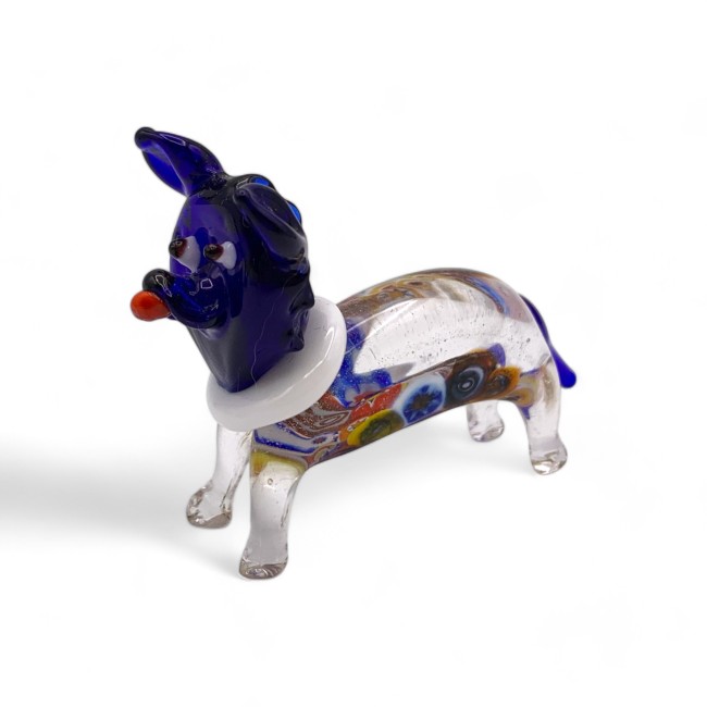 FIDO - Lindo perrito de cristal de Murano con Murrine