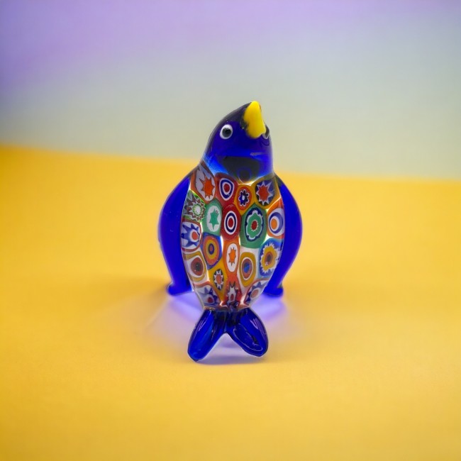 PINGU - Pingouin joyeux en verre de Murano avec Murrine