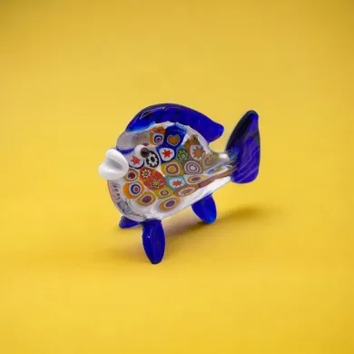BALU' - Peixe de vidro de Murano com Murrine