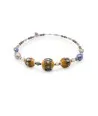 JUDIT | Halskette mit orangen und indigoblauen Perlen | Murano-Store