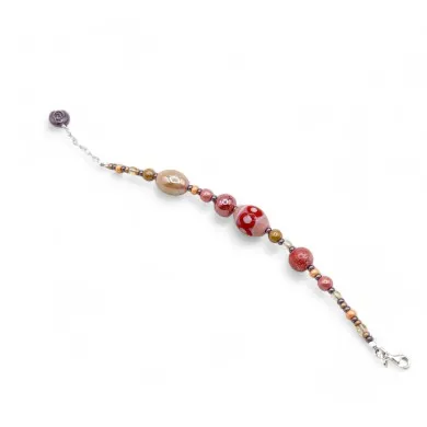 JUDIT | Bracelet rouge et rose raffiné | Murano-Store