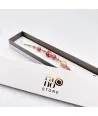 JUDIT - Élégant bracelet ressort ROUGE et ROSE en verre de Murano