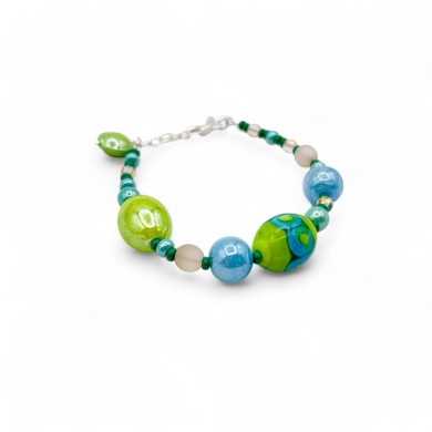 JUDIT | Pulsera verde y azul | Murano-Store